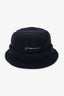 Jacquemus Navy Wool Logo Embroidered Bucket Hat Size OS