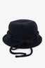 Jacquemus Navy Wool Logo Embroidered Bucket Hat Size OS