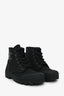 Celine Black Canvas Triomphe High Top Sneakers Size 35