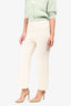 Hermès White Wool Patterned Pants Size 34