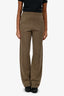 Hermès Taupe Cashmere Patterned Pants Size 34