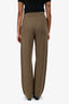 Hermès Taupe Cashmere Patterned Pants Size 34