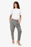 Isabel Marant Black/White Check Tapered Cuff Pants Size 38
