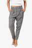 Isabel Marant Black/White Check Tapered Cuff Pants Size 38