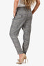 Isabel Marant Black/White Check Tapered Cuff Pants Size 38