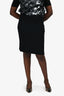 St. John Black Knit Skirt Size 6