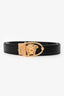 Versace Black Leather La Medusa Belt Size 95
