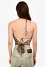 Rat & Boa Brown Zebra Sheer Handkerchief Top Size XXS