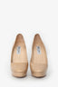 Jimmy Choo Patent Nude Platform Pumps Size 38.5