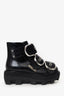 Alexander Wang Black Sloane Triple-buckled Platform Boot Size 37.5