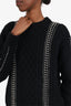 Alexander Wang Black Wool Studded Cable Knit Sweater Size S
