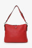 Prada Red Vitello Daino Hobo Bag