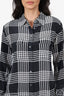 Equipment Black/White Silk Plaid Blouse Size S