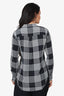 Equipment Black/White Silk Plaid Blouse Size S