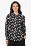The Kooples Black/Floral Silk Print Blouse Size M