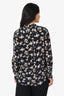 The Kooples Black/Floral Silk Print Blouse Size M
