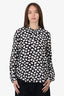 Kate Spade Black/White Hearts Blouse Size M