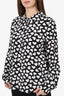 Kate Spade Black/White Hearts Blouse Size M