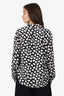 Kate Spade Black/White Hearts Blouse Size M