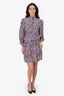 Zadig & Voltaire Pink/Blue Print Dress With Belt Estimated Size S