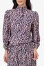 Zadig & Voltaire Pink/Blue Print Dress With Belt Estimated Size S