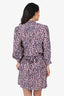Zadig & Voltaire Pink/Blue Print Dress With Belt Estimated Size S