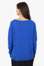 White + Warren Blue Cashmere V-Neck Long Sleeve Sweater Size S