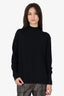 White + Warren Black Mock Neck Long Sleeve Top Size XS