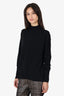 White + Warren Black Mock Neck Long Sleeve Top Size XS