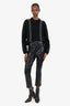 Veronica Beard Black Faux Leather High Waisted Pants Size 27