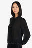 Michael Kors Black Sheer Beaded Hem Long Sleeve Top Size L