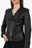 Barbara Bui Black Leather Biker Jacket Size 40
