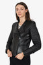 Barbara Bui Black Leather Biker Jacket Size 40