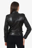 Barbara Bui Black Leather Biker Jacket Size 40