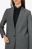 Zadig & Voltaire Grey 'Love' Single Breasted Blazer Size 40