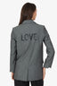 Zadig & Voltaire Grey 'Love' Single Breasted Blazer Size 40