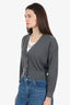 Brunello Cucinelli Grey Cashmere/Silk Cardigan Size XS