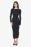 Skims Dark Grey Long Sleeve Bodycon Long Dress Size XS