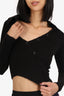 Ruve Black Knit Long Sleeve Cropped Sweater Size XS