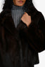 Saga Mink Vintage Dark Brown Mink Fur Short Jacket