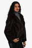 Saga Mink Vintage Dark Brown Mink Fur Short Jacket