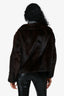 Saga Mink Vintage Dark Brown Mink Fur Short Jacket