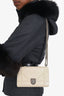 Christian Dior 2015 White Cannage Leather Mini Diorama Shoulder Bag