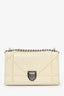 Christian Dior 2015 White Cannage Leather Mini Diorama Shoulder Bag