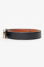 Hermès Black/Gold Epsom Leather Reversible 'H' Belt Size 75