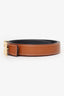 Hermès Black/Gold Epsom Leather Reversible 'H' Belt Size 75