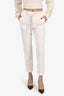 Eleventy White Corduroy Drawstring Pants Size 36