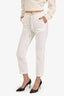 Eleventy White Corduroy Drawstring Pants Size 36