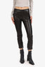 The Row Black Leather Skinny Pants Size XS