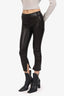 The Row Black Leather Skinny Pants Size XS